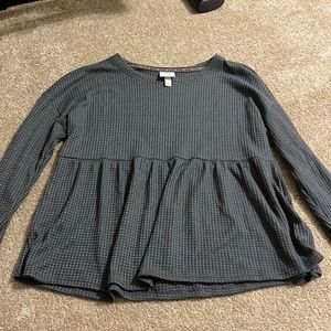 Waffle knit top
